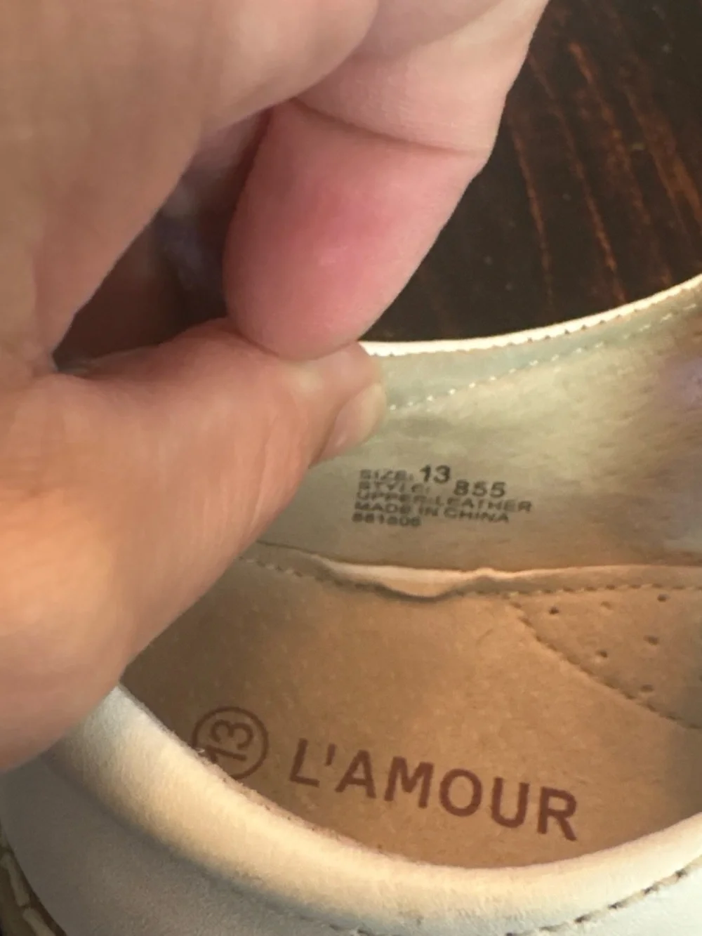L'Amour Cream Girls Double-Strap Perforated Mary Jane Shoes